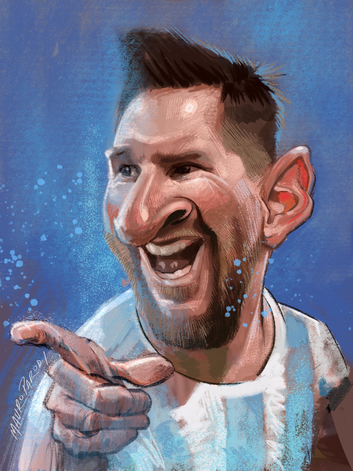 Leo Messi caricatura