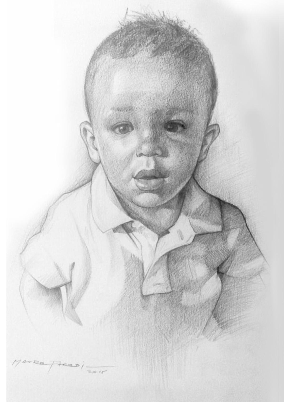 Retrato de un niño realizado por Mauro Parodi